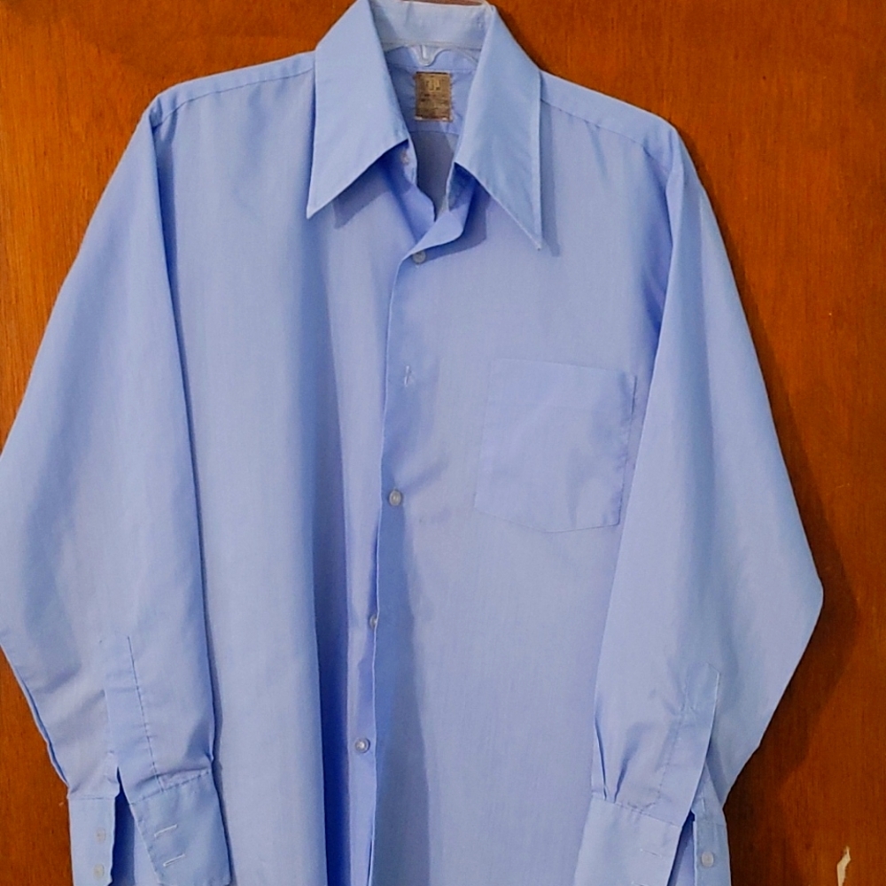 Long sleeve men's shirt, blue, M